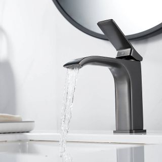 Смеситель для раковины Shevanik S4001T оружейная сталь